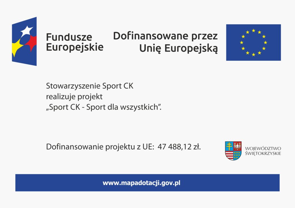 Fundusze Europejskie Sportk CK - Sport Dla wszystkich